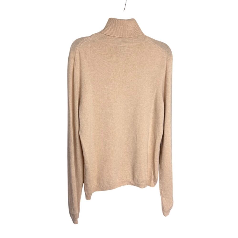 Neiman Marcus 100% Cashmere Turtleneck Sweater Camel Women's L - Picture 2 of 5